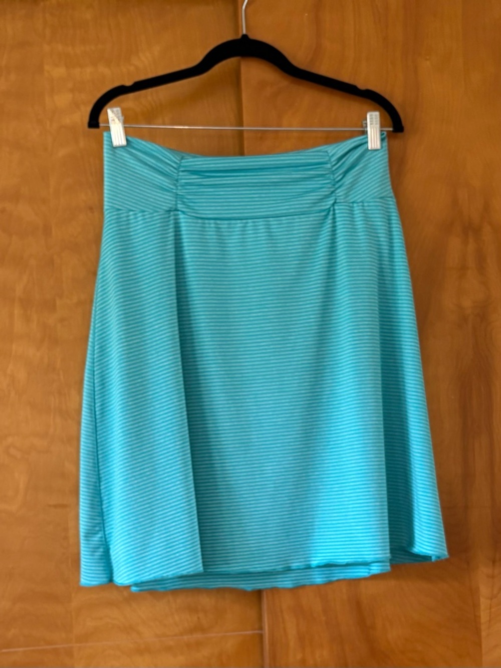 TRANQUILITY by Colorado Clothing Aqua Striped A-Line Skirt Women’s size L